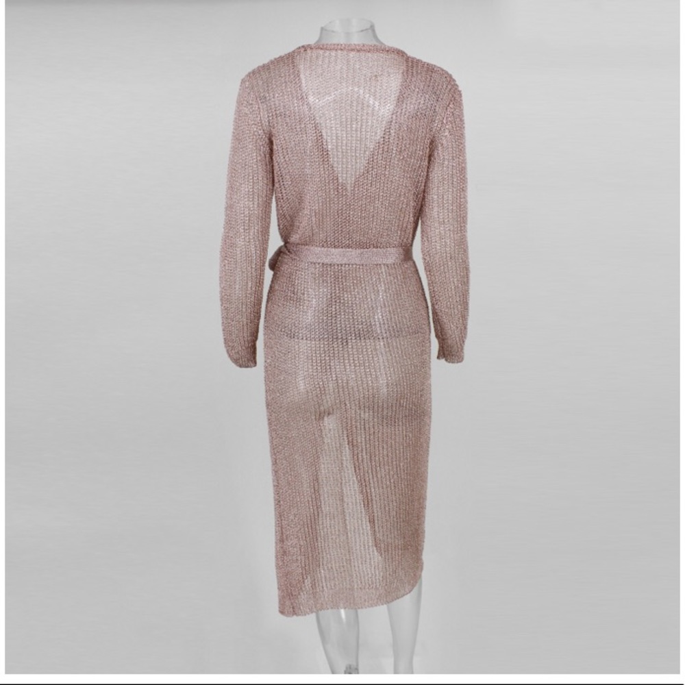 NEW! Rose Gold Mesh Dress / Cover-up - Picture 6 of 8